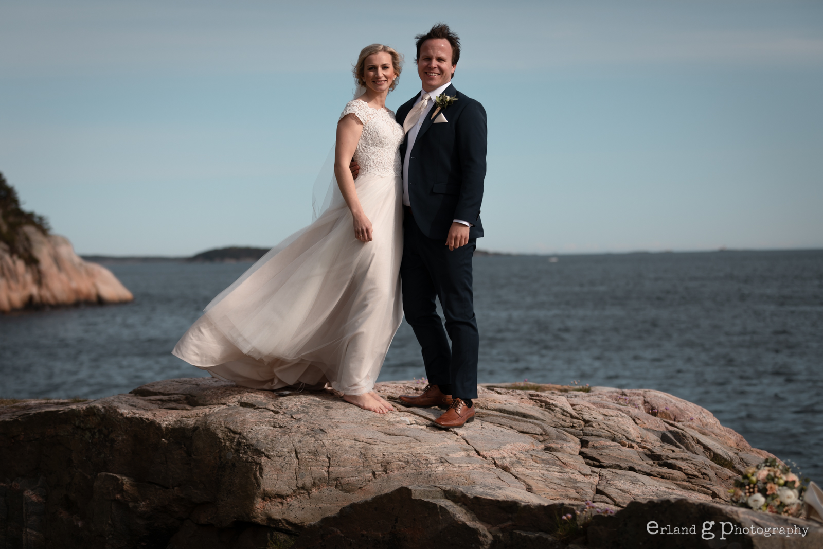 Bryllupsfotografering ved Odderøya fyr
